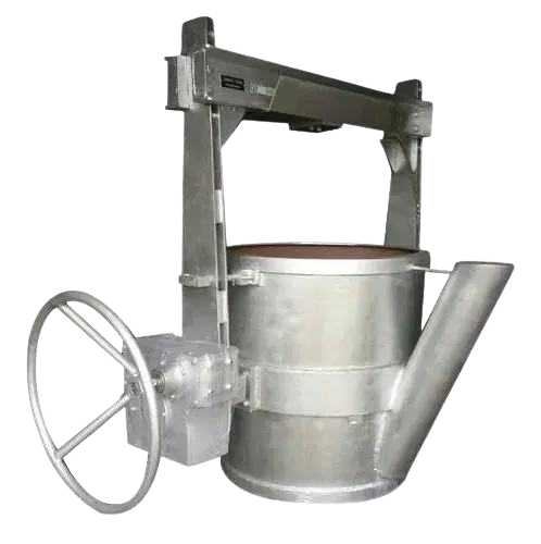 Ladle transfer pot material melting