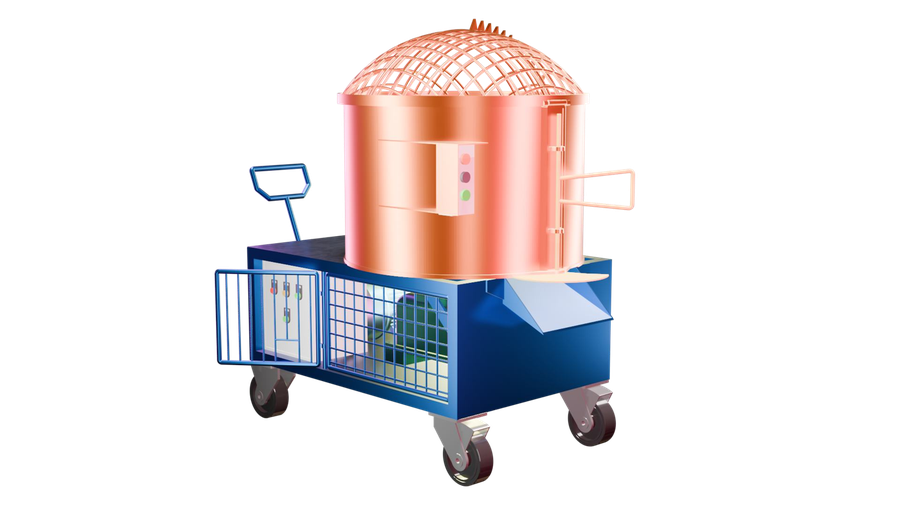 Mixer refractory castable auto reversible